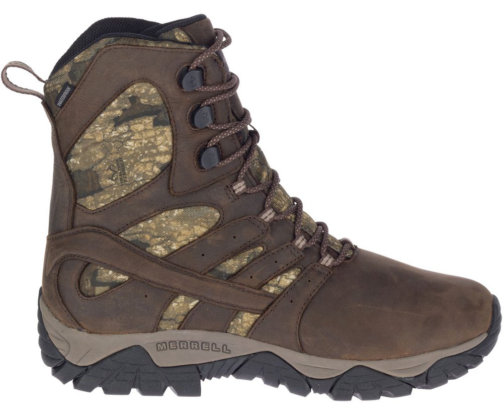 Botas Homem - Merrell Moab Timber Thermo 8" Waterproof Sr - Marrom - HXC251607